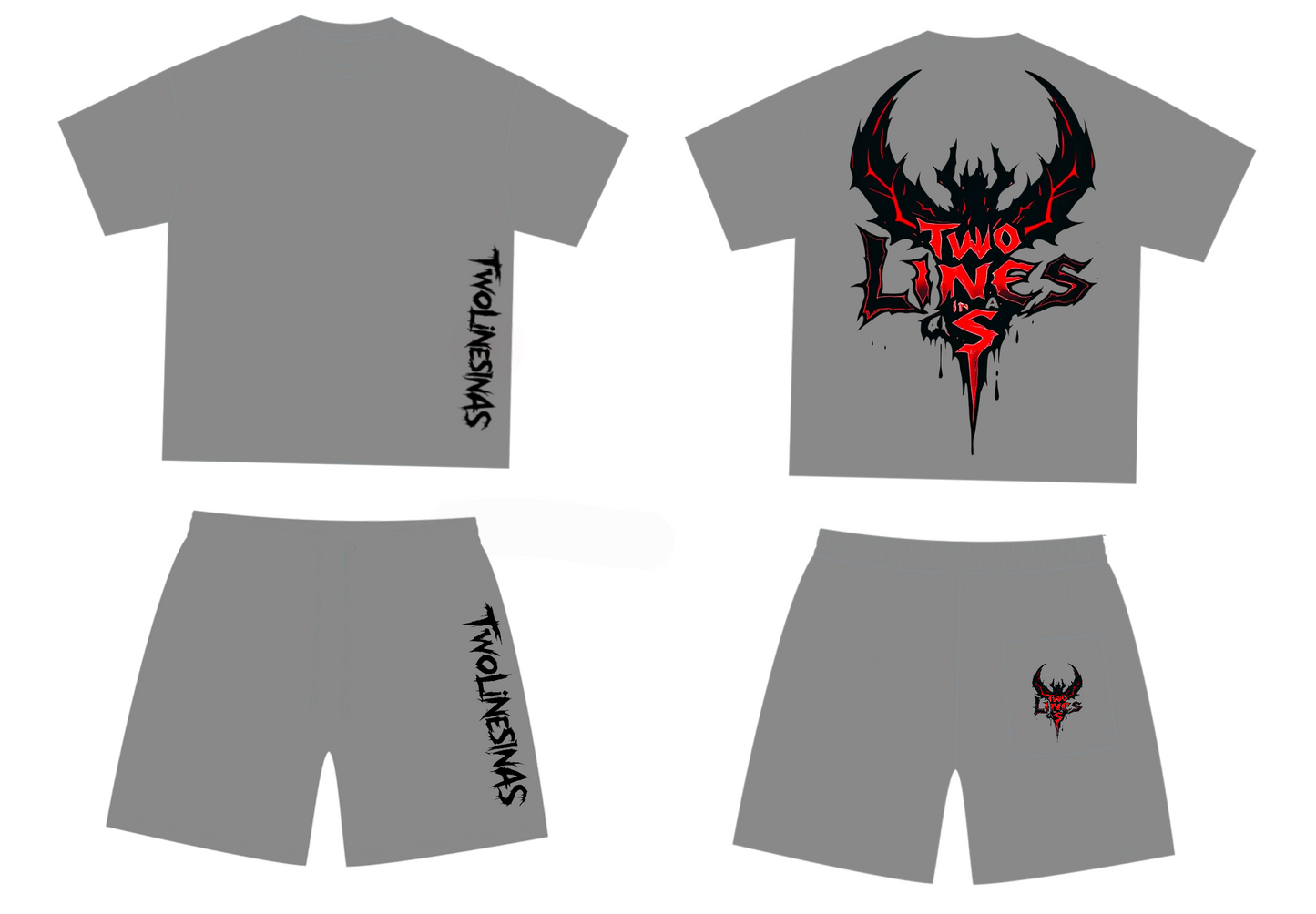 TWOLINESINAS TOP AND BOTTOM SHORT OUTFITS LIMITED EDITION DROPPING SOON!!!