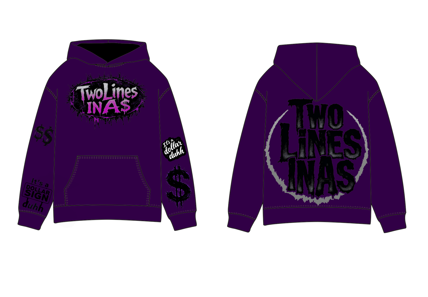 TWO LINES IN A S GRAPHIC STREETWEAR HOODIES coming soon!!!