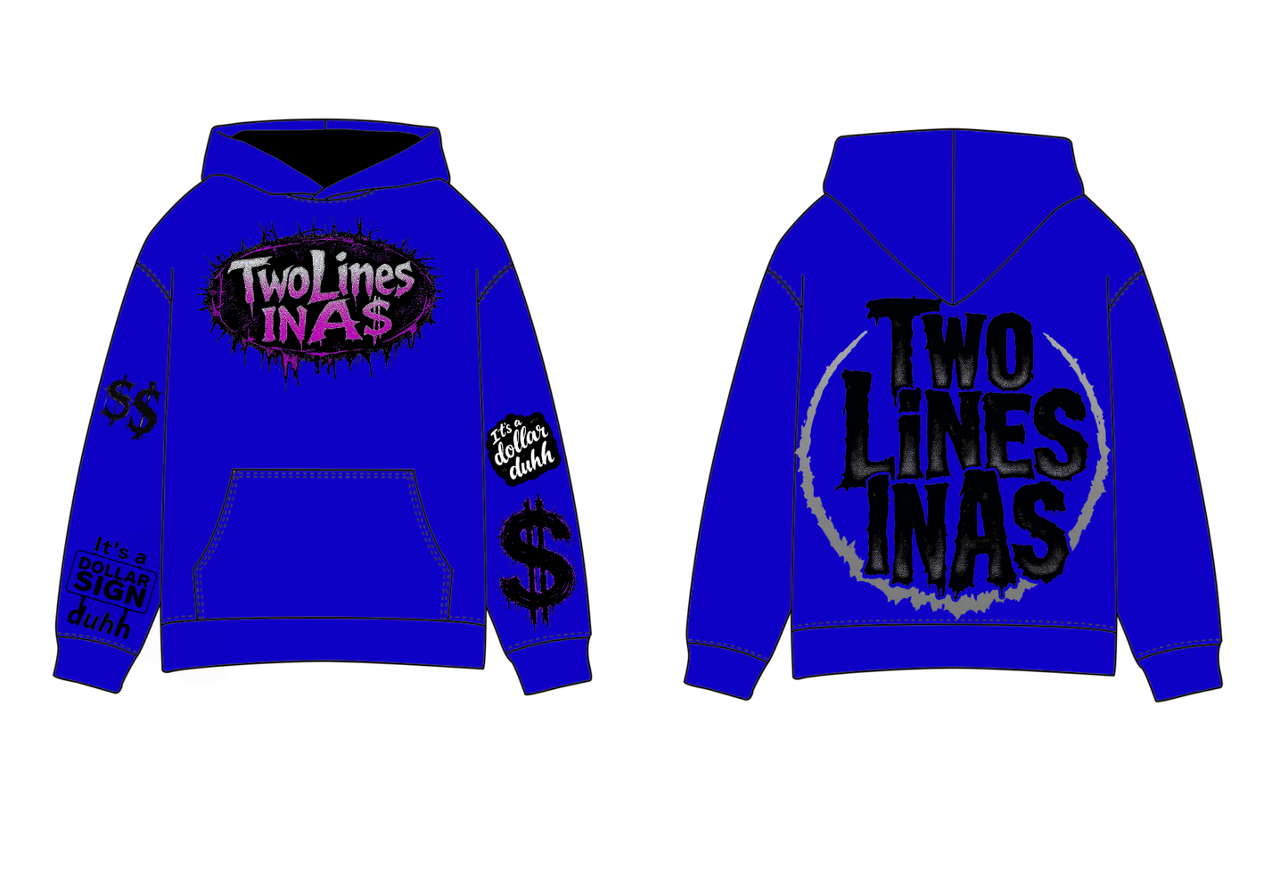 TWO LINES IN A S GRAPHIC STREETWEAR HOODIES coming soon!!!