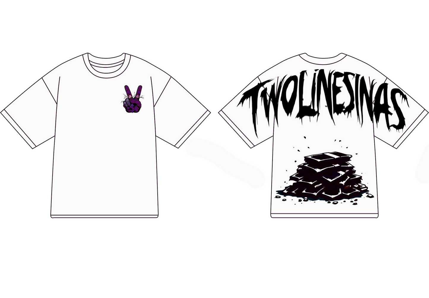 TWO LINES IN A S ,2 fingers shirts coming soon